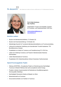 Prof. Ulrike Kuhnhenn Dipl. Kauffrau Studienleiterin Tourism and