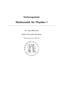 Mathematik für Physiker I - Ruhr