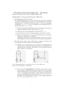 Klassische Experimentalphysik I – Mechanik