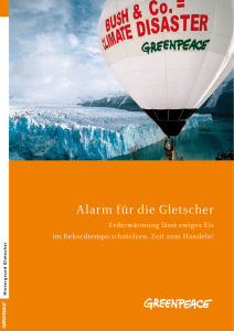 Alarm für die Gletscher