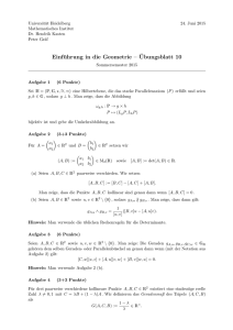 Ubungsblatt 10 - Mathematisches Institut Heidelberg