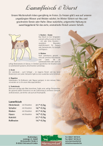 Preisliste/Bestellformular für Lammfleisch