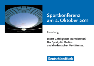 Programm 1. DLF-Sportkonferenz