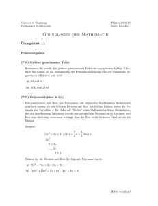 Blatt 11 - Fachbereich Mathematik
