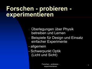 experimentieren - PH