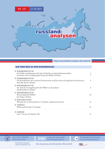 russland- analysen - Bundeszentrale für politische Bildung