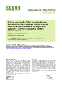 Elektromagnetische Felder am Arbeitsplatz - Sicherheit