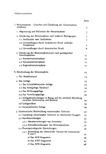 Seite I. Metamorphose - Ursachen und Gliederung der Gesteinsmeta