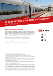 DB Bahn Special zur K MeSSe DüSSelDorf 19.–26.10.2016