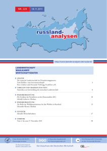 Russland-Analyse Nr. 229 - Länder