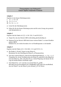 8 Übungsaufgaben zum Prüfungsteil 1 Lineare Algebra/Analytische