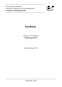 Oszillator - Universität des Saarlandes