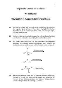 Organische Chemie für Mediziner WS 2016/2017 Übungsblatt 3