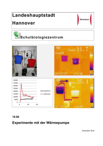 Arbeitshilfe 19.80 "Experimente mit der Wärmepumpe"