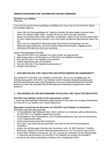 INFORMATION FÜR DEN ANWENDER SOLVEX 4 mg Tabletten