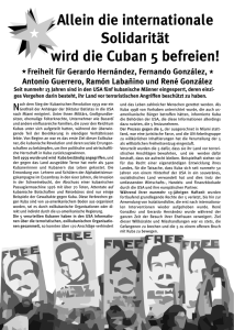 Allein die internationale Solidarität wird die Cuban 5 befreien!