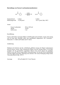 Darstellung von Furan-2-carbonsäuremethylester