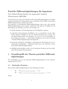 Partielle Differentialgleichungen für Ingenieure 1 Grundbegriffe der