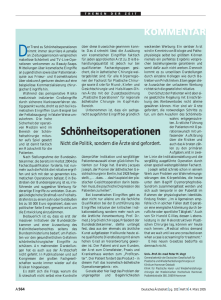 Schönheitsoperationen - Deutsches Ärzteblatt