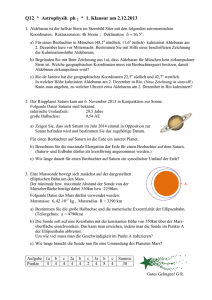 Q12 * Astrophysik ph 2 * 1. Klausur am 2.12.2013