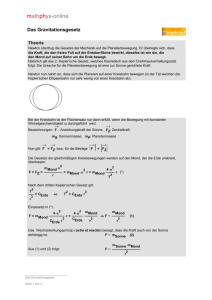 Gravitationsgesetz - mathphys