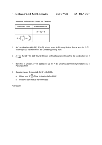 1. Schularbeit Mathematik 6B 97/98 21.10.1997