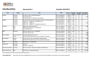 Schulbuchliste