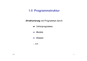 1.5 Programmstruktur