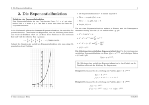 2. Die Exponentialfunktion