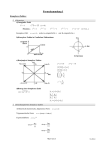 Formelsammlung I