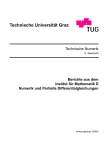 Technische Universit¨at Graz - Institut für Numerische Mathematik