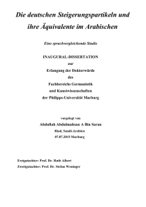 Die deutschen Steigerungspartikeln und ihre Äquivalente im