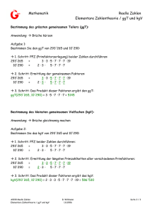 A0190-Elementare Zahlentheorie