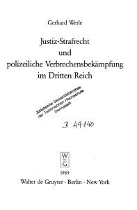 Justiz-Strafrecht und polizeiliche Verbrechensbekämpfung im