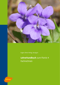 Lehrerhandbuch zum Florist 4 Fachrechnen