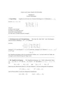 Analysis und Lineare Algebra für Informatiker Merkblatt 4a Lineare