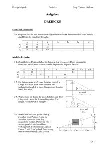 Aufgaben DREIECKE