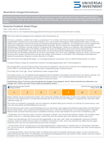 Wesentliche Anlegerinformationen Deutsche Postbank Global