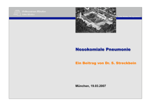 Nosokomiale Pneumonie - Sebastian Streckbein