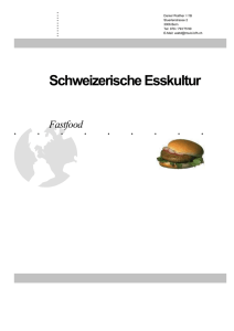 Schweizerische Esskultur Fastfood