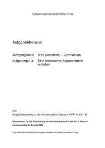 Aufgabenbeispiel - Schulentwicklung NRW