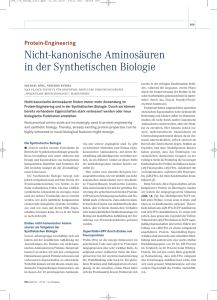 Nicht-kanonische Aminosäuren in der Synthetischen