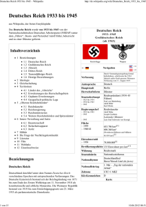 Deutsches Reich 1933 bis 1945 - ura-linda.de - Die Franz