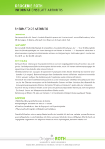 Informationsblatt Arthritis