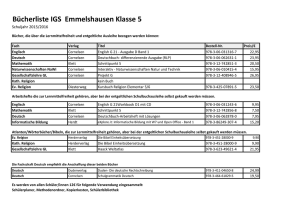 Bücherliste IGS Emmelshausen Klasse 5