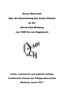 Zur Geschichte des Faches Chemie - Philipps