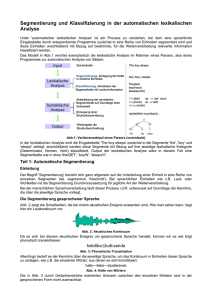 Die automatische lexikalischen Analyse