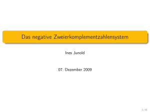 01.Das negative Zweierkomplementzahlensystem.Junold