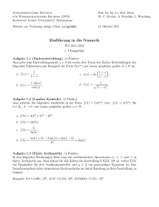 Einführung in die Numerik