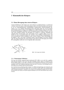 3 Kinematik des Körpers